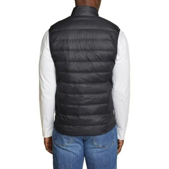 Eddie Bauer Men’s Vest Power Down Insulation Storm Repel Classic Fit Sz Lrg Gray - Picture 2 of 6